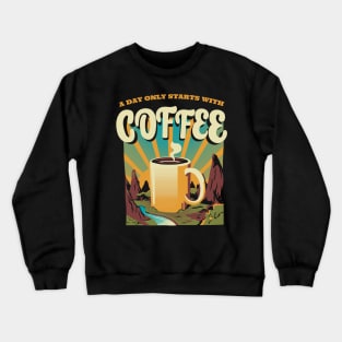 Good Morning Coffee Camping Crewneck Sweatshirt